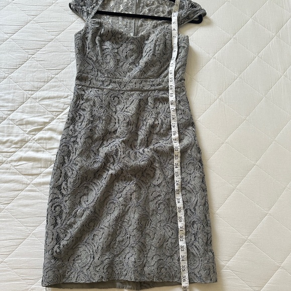 J. Crew Tinsley Dress Leavers Lace Grey A9023 (Size 4) - Picture 4 of 7